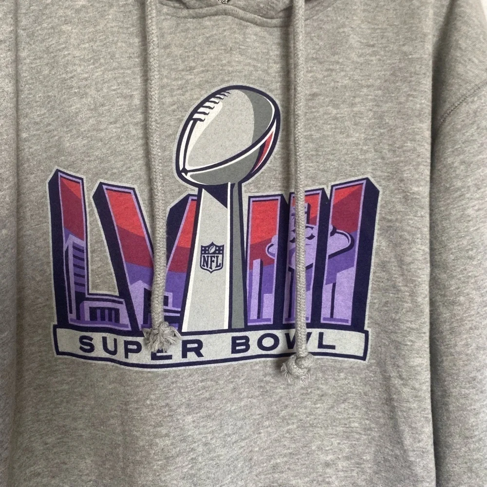 Super Bowl LVIII Gray Hoodie Size Extra Large